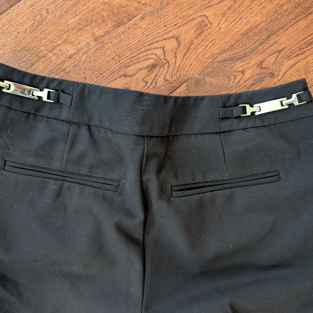 EUC New York & Company Black Trousers Pants Slacks Cuffed Size 4 Average Length - Picture 5 of 10